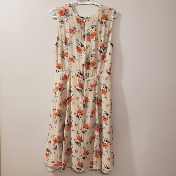 Nougat London - Silk Dress in nude color with floral print - Size 3 - Picture 6 of 7